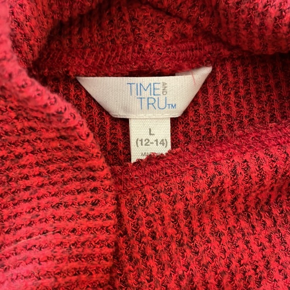 Soft Red Cowl Neck Sweater - Picture 3 of 3